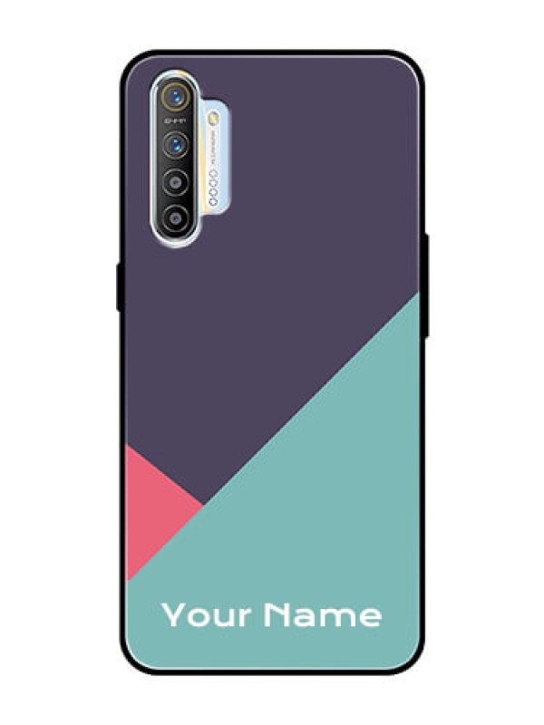 Custom Realme Xt Custom Glass Mobile Case - Tri Color abstract Design