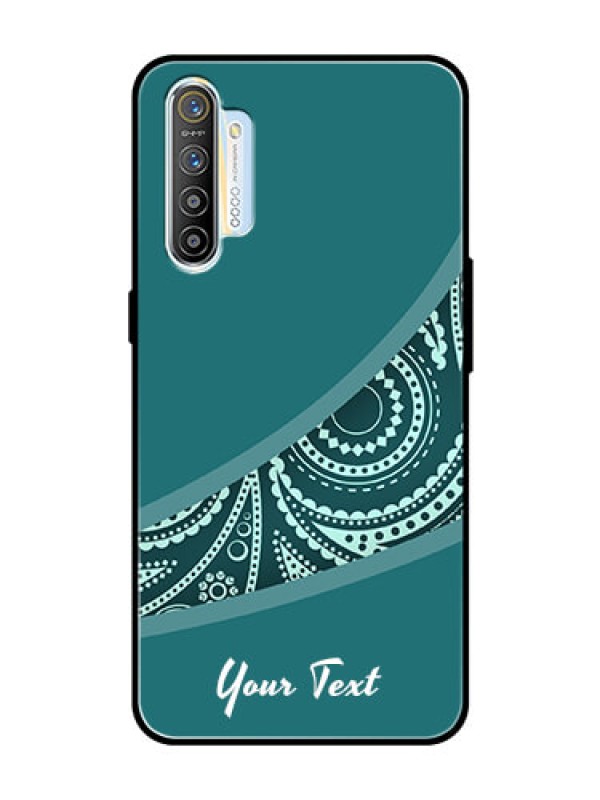 Custom Realme Xt Photo Printing on Glass Case - semi visible floral Design