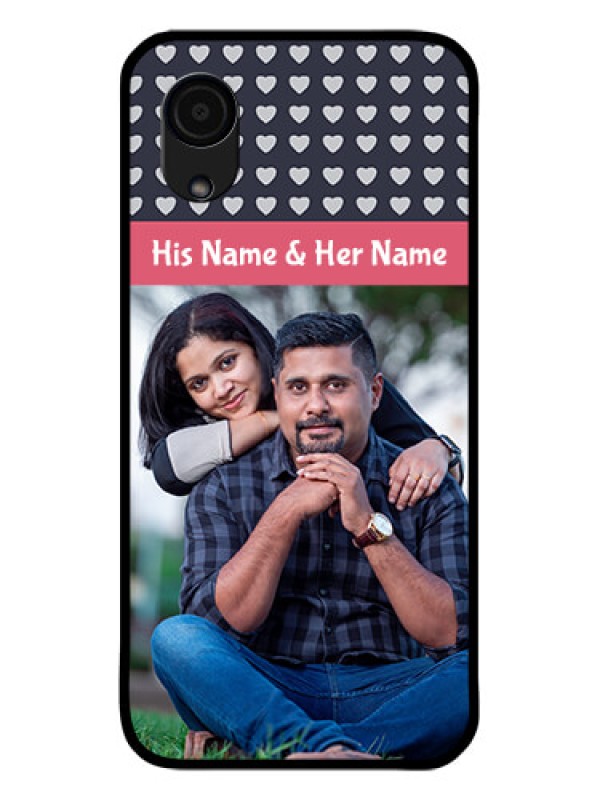Custom Galaxy A03 Core Custom Glass Mobile Case - Love Symbols Design