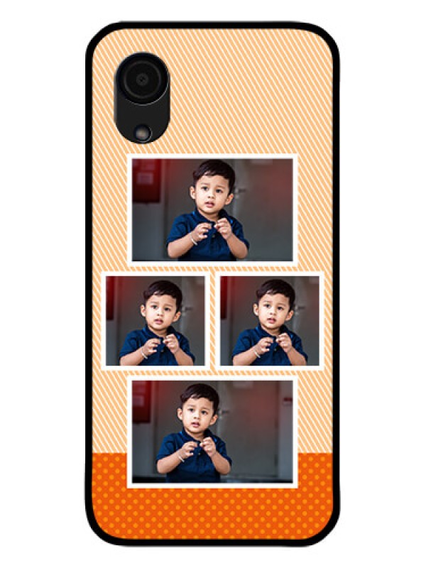 Custom Galaxy A03 Core Photo Printing on Glass Case - Bulk Photos Upload Design