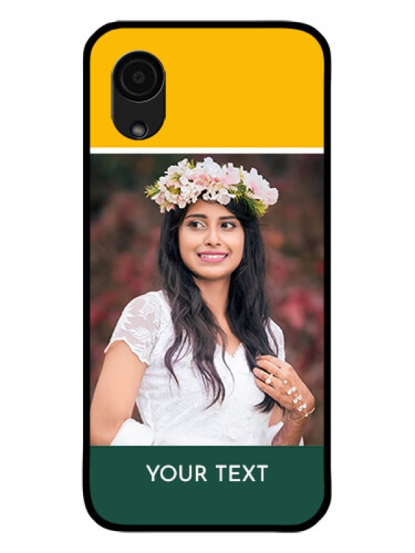 Custom Galaxy A03 Core Photo Printing on Glass Case - Love You Design
