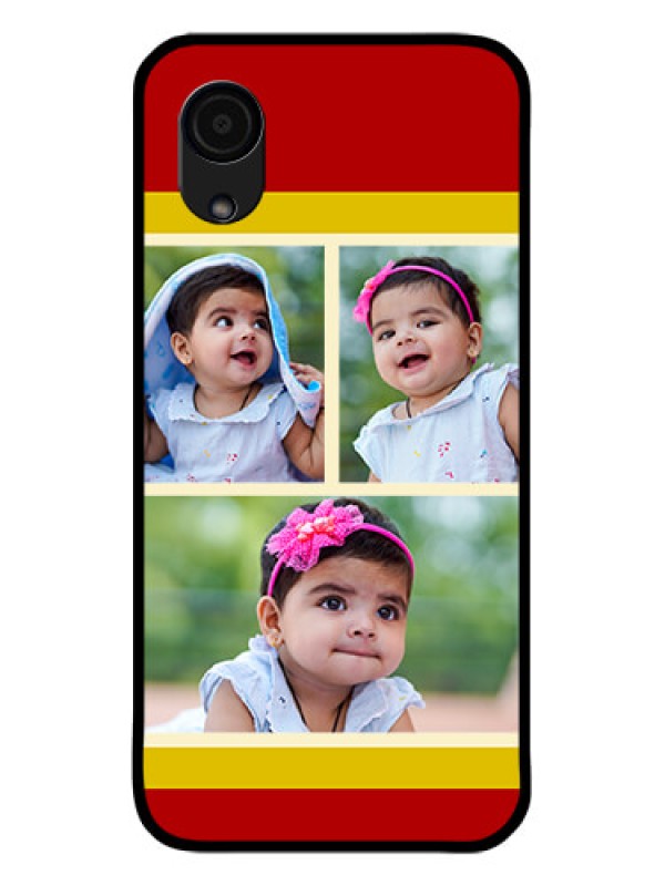Custom Galaxy A03 Core Custom Glass Mobile Case - Multiple Pic Upload Design