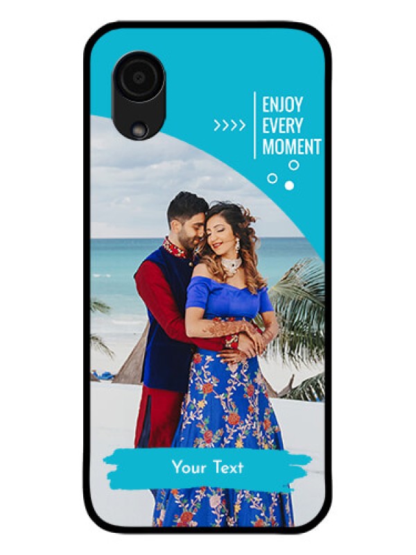 Custom Galaxy A03 Core Custom Glass Mobile Case - Happy Moment Design