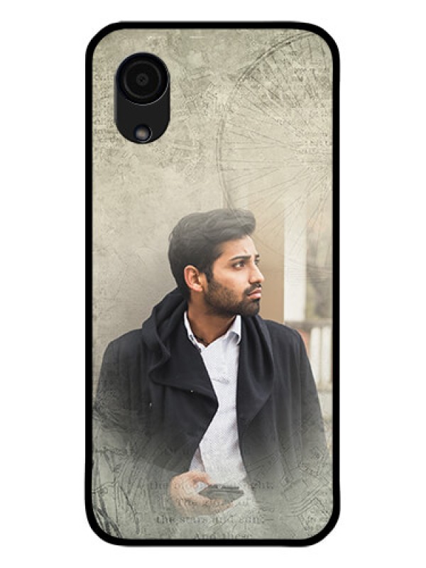 Custom Galaxy A03 Core Custom Glass Phone Case - with vintage design