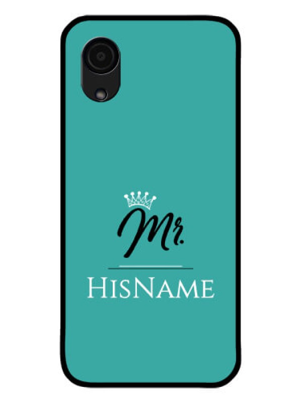 Custom Galaxy A03 Core Custom Glass Phone Case Mr with Name