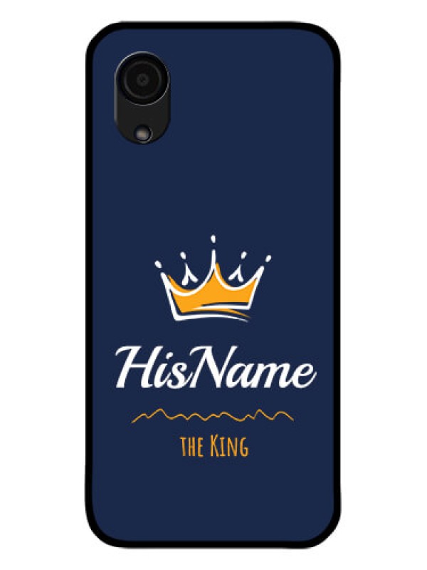 Custom Galaxy A03 Core Glass Phone Case King with Name