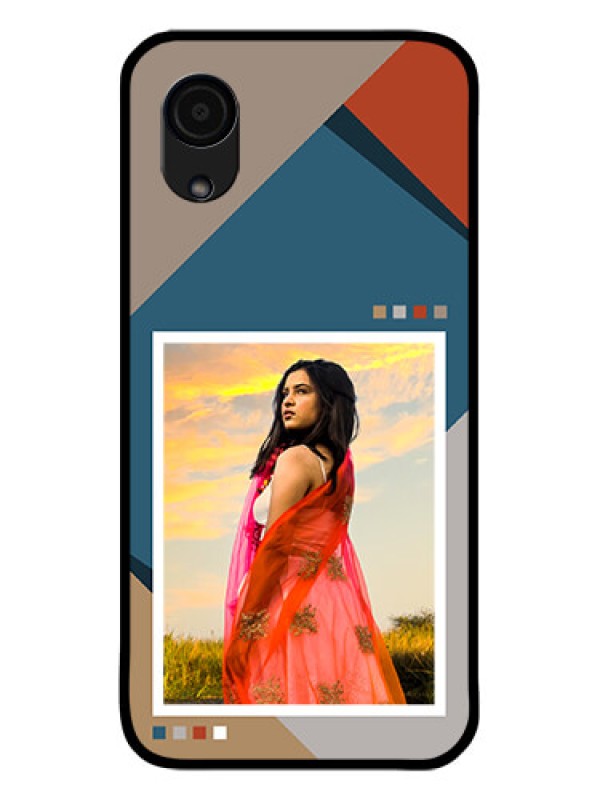 Custom Galaxy A03 Core Personalized Glass Phone Case - Retro color pallet Design