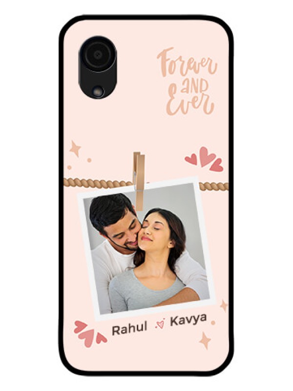 Custom Galaxy A03 Core Custom Glass Phone Case - Forever and ever love Design
