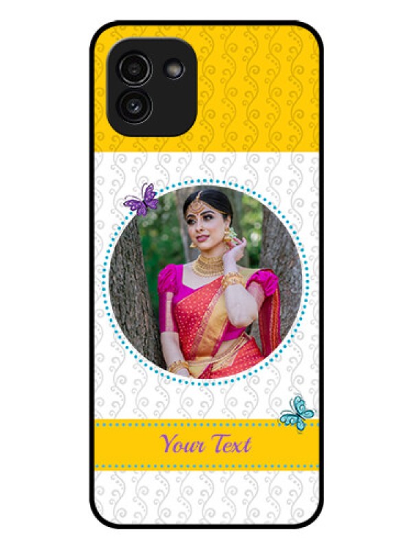 Custom Galaxy A03 Custom Glass Mobile Case - Girls Premium Case Design