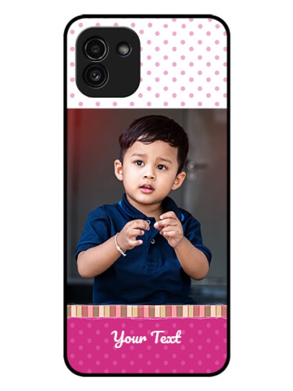 Custom Galaxy A03 Photo Printing on Glass Case - Cute Girls Cover Design