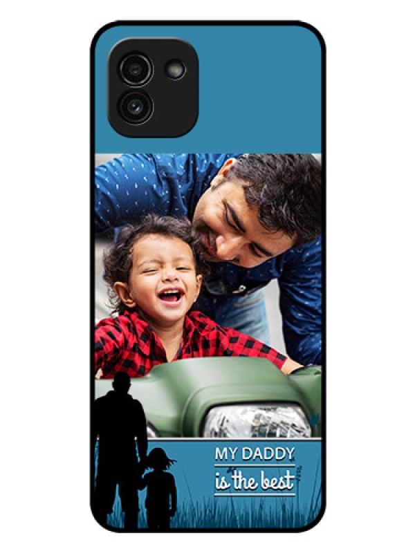 Custom Galaxy A03 Custom Glass Mobile Case - Best dad design