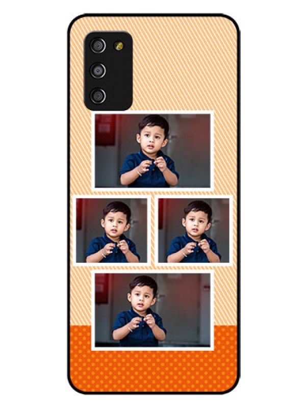 Custom Galaxy A03s Photo Printing on Glass Case - Bulk Photos Upload Design
