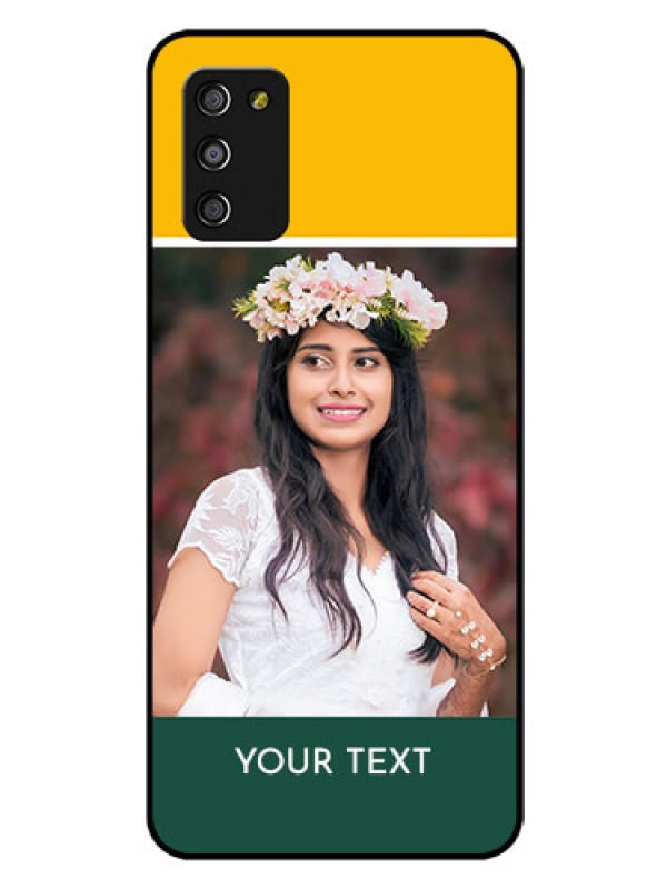 Custom Galaxy A03s Photo Printing on Glass Case - Love You Design