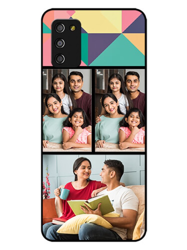 Custom Galaxy A03s Custom Glass Phone Case - Bulk Pic Upload Design