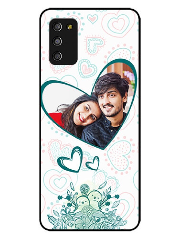 Custom Galaxy A03s Photo Printing on Glass Case - Premium Couple Design