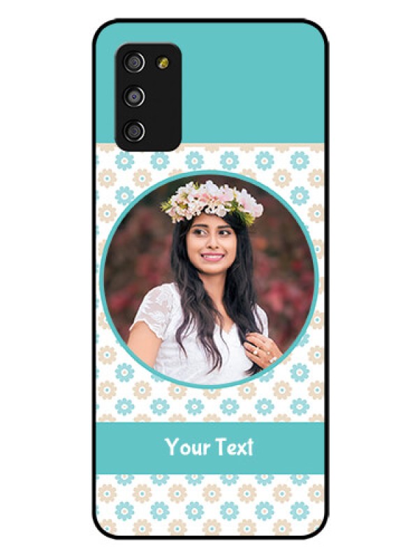 Custom Galaxy A03s Custom Glass Mobile Case - Beautiful Flowers Design