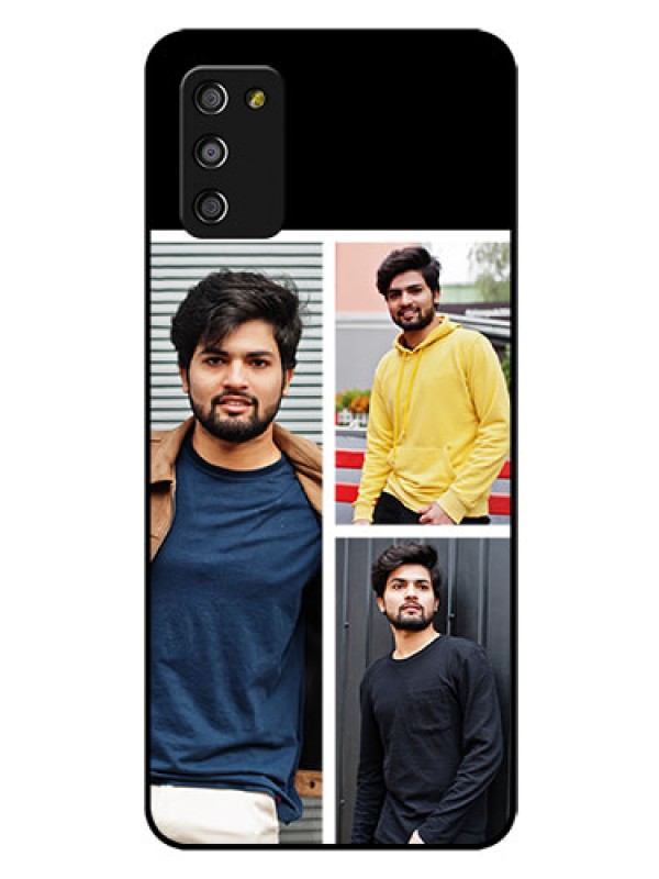 Custom Galaxy A03s Photo Printing on Glass Case - Upload Multiple Picture Design