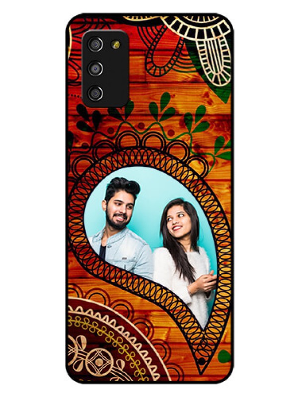 Custom Galaxy A03s Personalized Glass Phone Case - Abstract Colorful Design