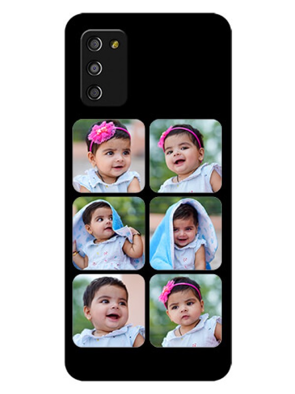 Custom Galaxy A03s Photo Printing on Glass Case - Multiple Pictures Design