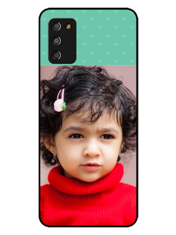 Custom Galaxy A03s Custom Glass Phone Case - Lovers Picture Design