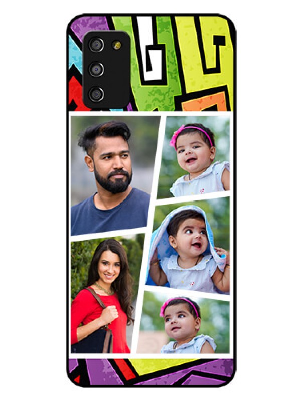 Custom Galaxy A03s Custom Glass Phone Case - Graffiti pattern Design