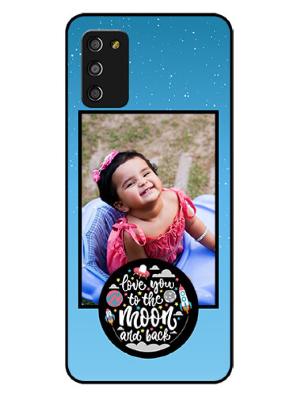 Custom Galaxy A03s Custom Glass Mobile Case - Wave Pattern Colorful Design