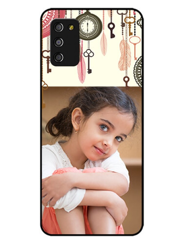 Custom Galaxy A03s Custom Glass Mobile Case - Boho Style Design
