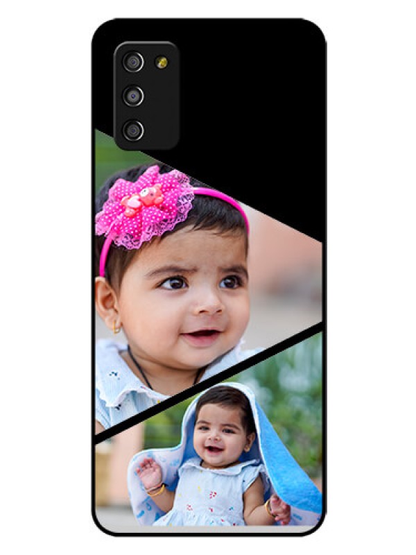 Custom Galaxy A03s Custom Glass Phone Case - Semi Cut Design
