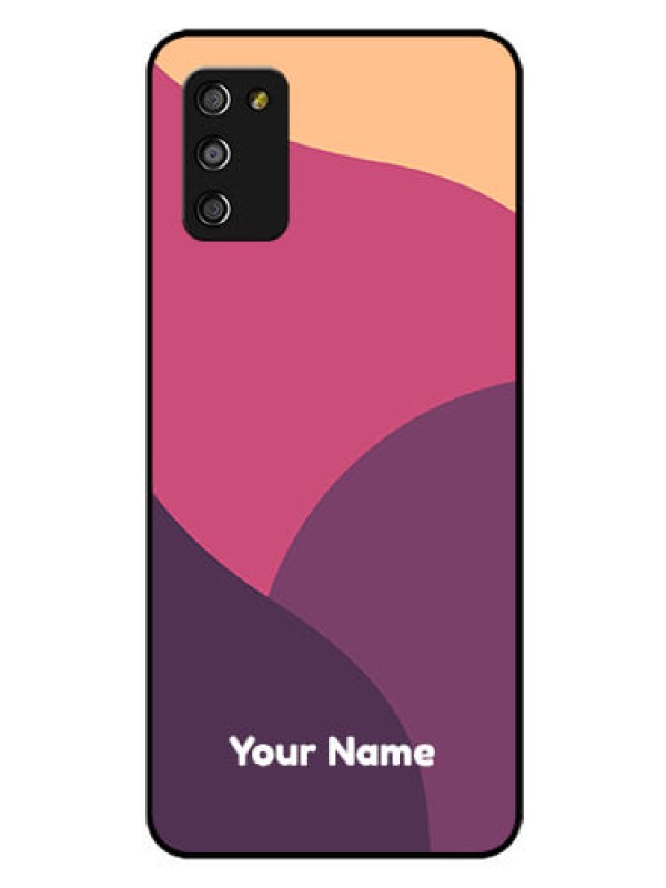 Custom Galaxy A03s Custom Glass Phone Case - Mixed Multi-colour abstract art Design