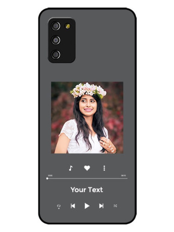 Custom Galaxy A03s Custom Glass Mobile Case - Play The Music Design