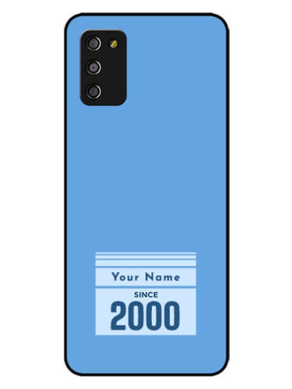 Custom Galaxy A03s Custom Glass Mobile Case - Custom Year of birth Design
