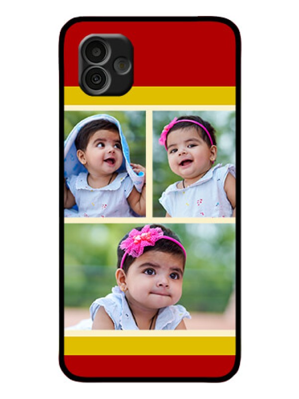 Custom Samsung Galaxy A04 Custom Glass Mobile Case - Multiple Pic Upload Design