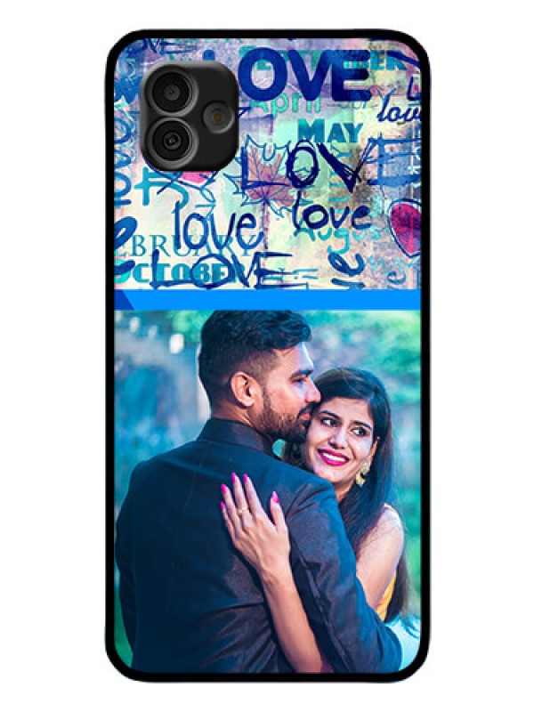 Custom Samsung Galaxy A04 Custom Glass Mobile Case - Colorful Love Design