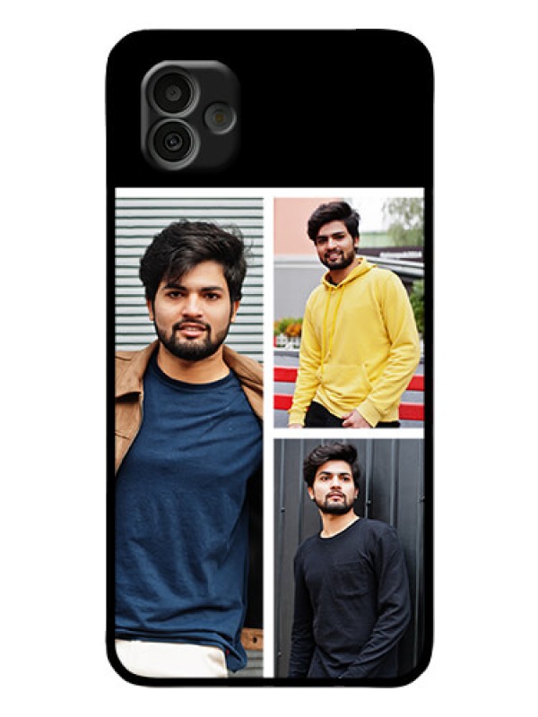 Custom Samsung Galaxy A04 Photo Printing on Glass Case - Upload Multiple Picture Design
