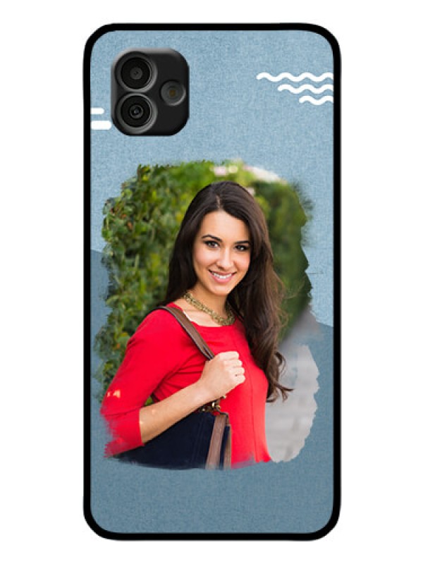 Custom Samsung Galaxy A04 Custom Glass Mobile Case - Grunge Line Art Design