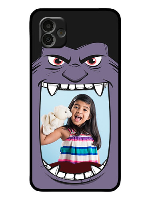 Custom Samsung Galaxy A04 Custom Glass Phone Case - Angry Monster Design
