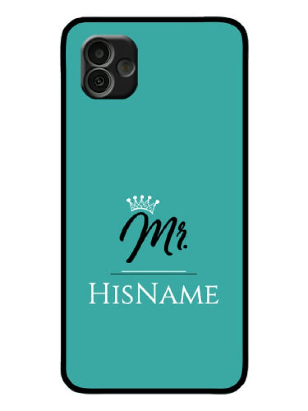 Custom Samsung Galaxy A04 Custom Glass Phone Case Mr with Name