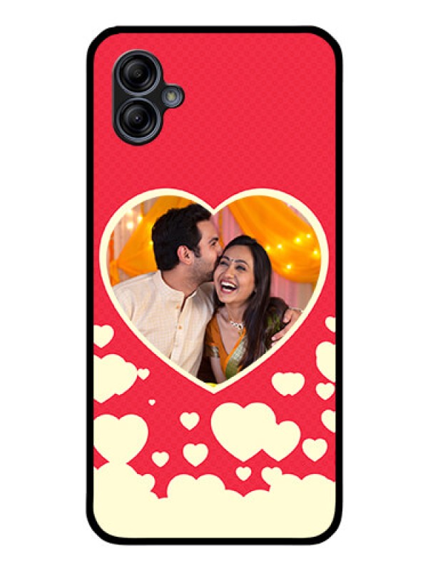 Custom Galaxy A04e Custom Glass Mobile Case - Love Symbols Phone Cover Design