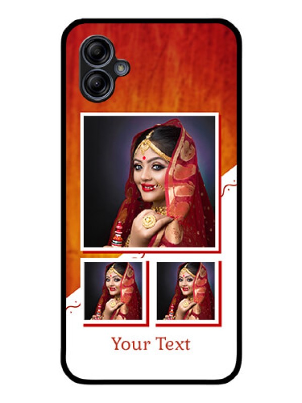 Custom Galaxy A04e Custom Glass Phone Case - Wedding Memories Design