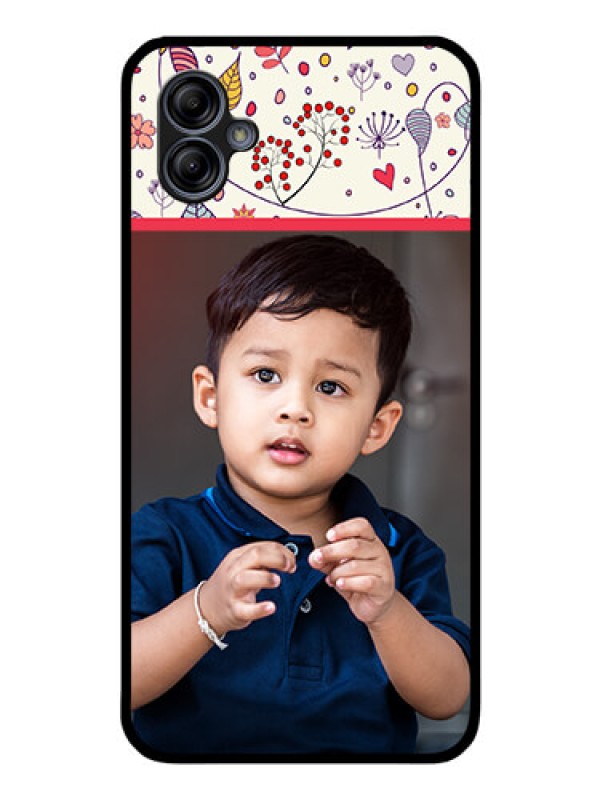 Custom Galaxy A04e Custom Glass Mobile Case - Premium Floral Design