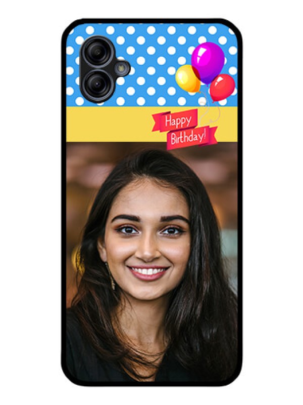 Custom Galaxy A04e Custom Glass Mobile Case - Happy Birthday Design