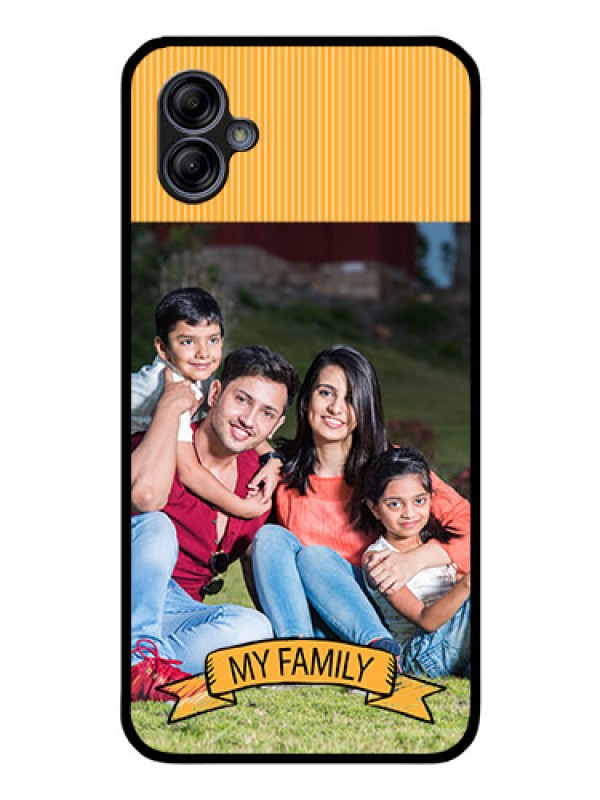 Custom Galaxy A04e Custom Glass Phone Case - My Family Design