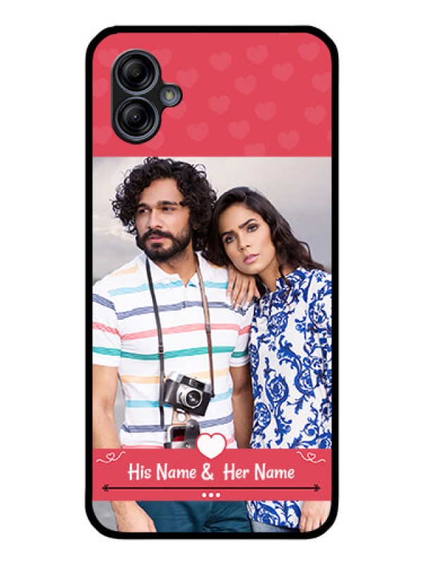 Custom Galaxy A04e Photo Printing on Glass Case - Simple Love Design