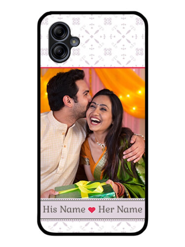 Custom Galaxy A04e Custom Glass Mobile Case - with Photo and Ethnic Design