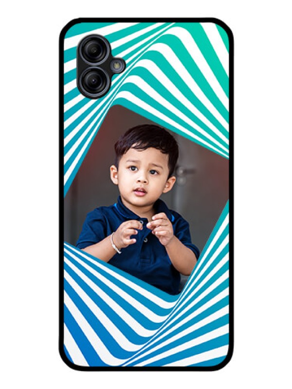Custom Galaxy A04e Personalized Glass Phone Case - Abstract Spiral Design
