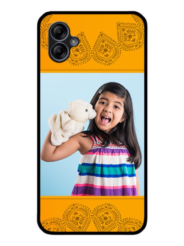 Custom Galaxy A04e Personalized Glass Phone Case - Photo Wedding Design