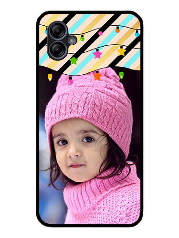 Custom Galaxy A04e Custom Glass Mobile Case - Lights Hanging Design