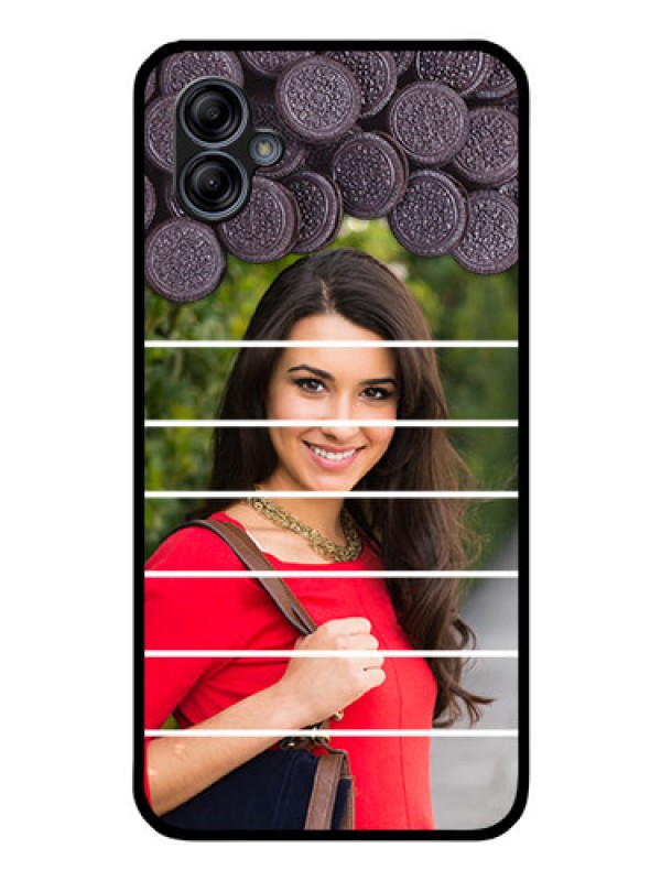 Custom Galaxy A04e Custom Glass Phone Case - with Oreo Biscuit Design