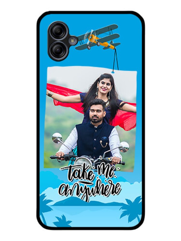 Custom Galaxy A04e Custom Glass Mobile Case - Traveller Design