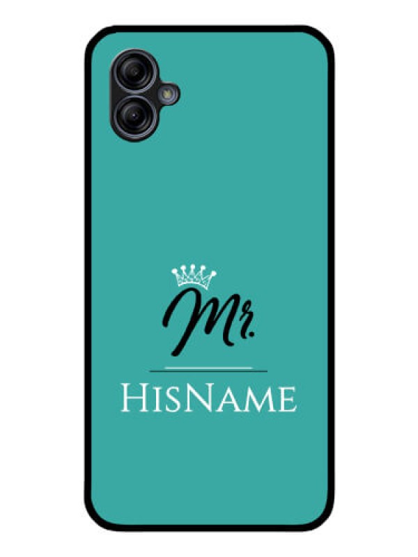 Custom Galaxy A04e Custom Glass Phone Case Mr with Name